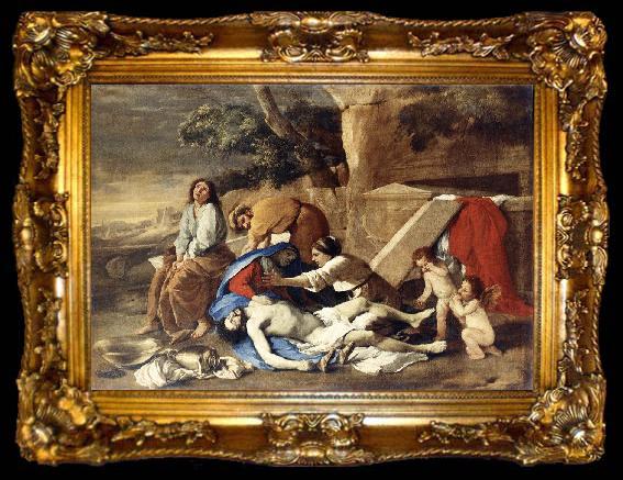 framed  POUSSIN, Nicolas Lamentation over the Body of Christ af, ta009-2
